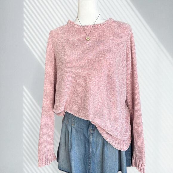 Karen scott blush chenille sweater - Picture 1 of 4